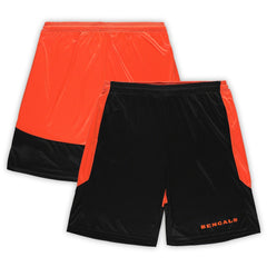 Cincinnati Bengals Big & Tall Launch Shorts Black/Orange