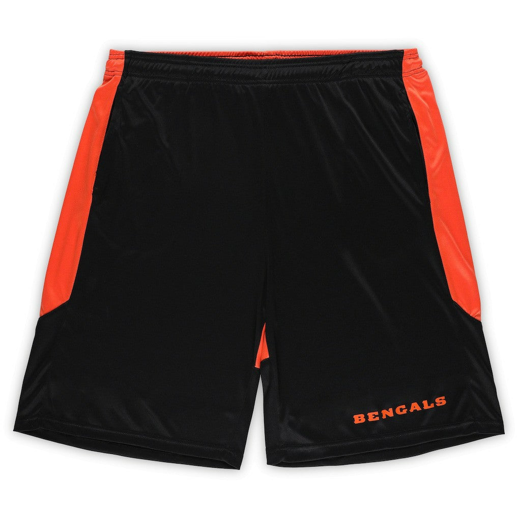 Cincinnati Bengals Big & Tall Launch Shorts Black/Orange