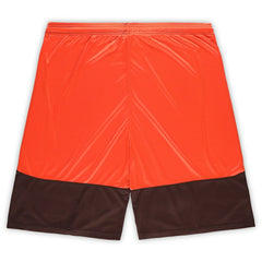 Cleveland Browns Big & Tall Launch Shorts Brown/Orange