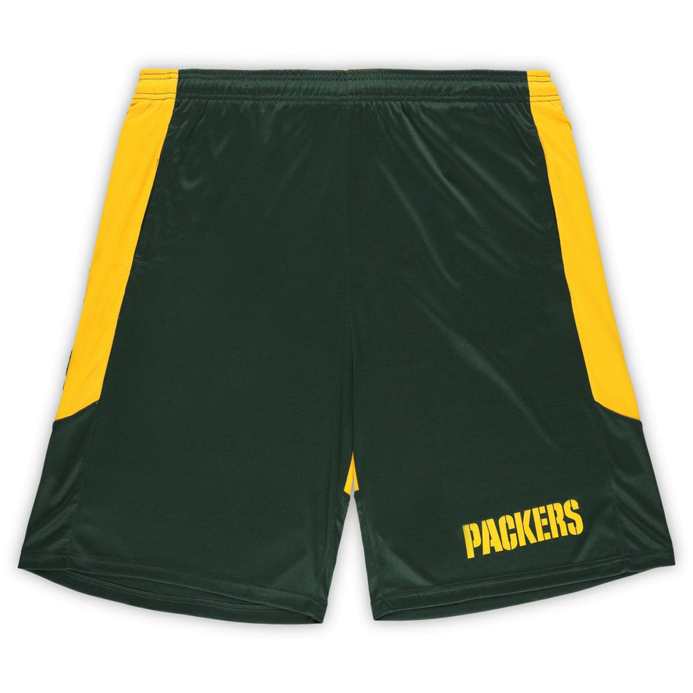 Green Bay Packers Big & Tall Launch Shorts Green/Gold