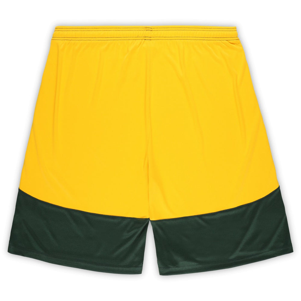 Green Bay Packers Big & Tall Launch Shorts Green/Gold