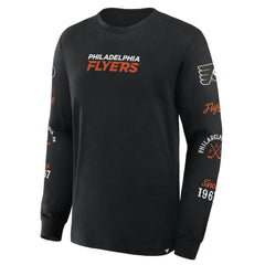 NHL Philadelphia Flyers Fanatics Boxed In Legacy Long Sleeve T-Shirt - Black