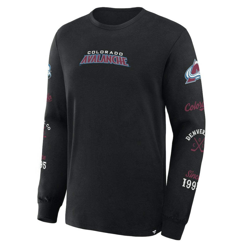 NHL Colorado Avalanche Fanatics Boxed In Legacy Long Sleeve T-Shirt - Black