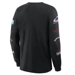 NHL Colorado Avalanche Fanatics Boxed In Legacy Long Sleeve T-Shirt - Black