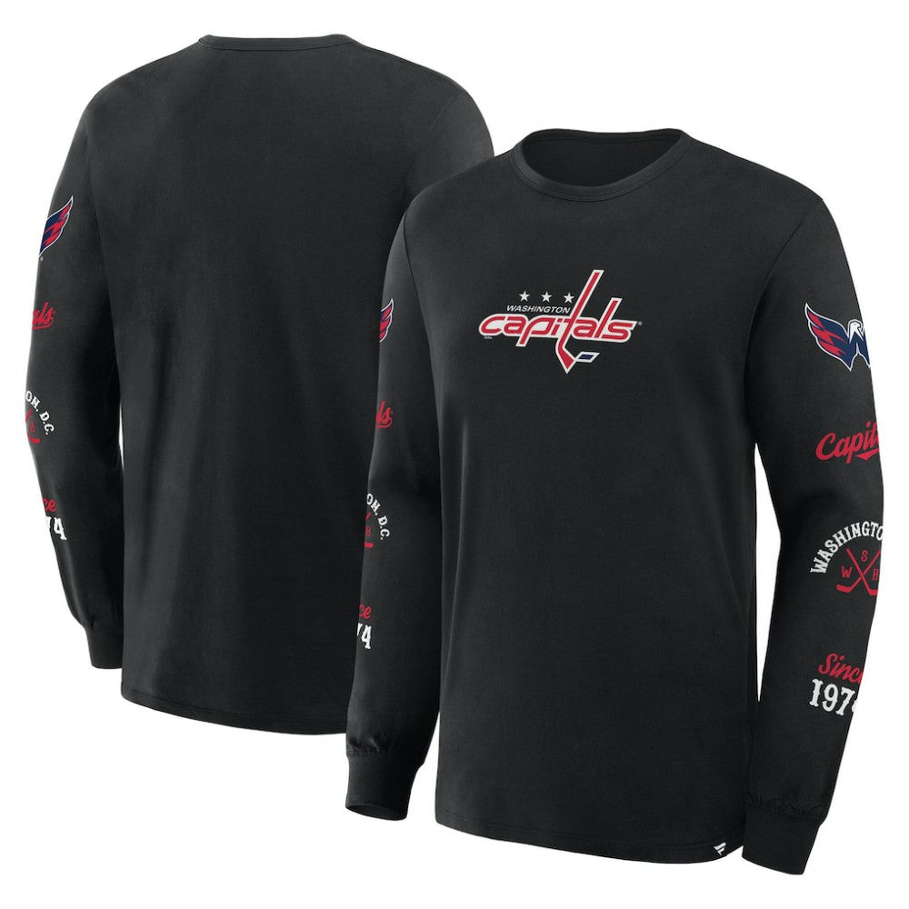 NHL Washington Capitals Fanatics Boxed In Legacy Long Sleeve T-Shirt - Black