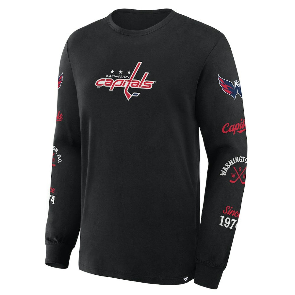 NHL Washington Capitals Fanatics Boxed In Legacy Long Sleeve T-Shirt - Black