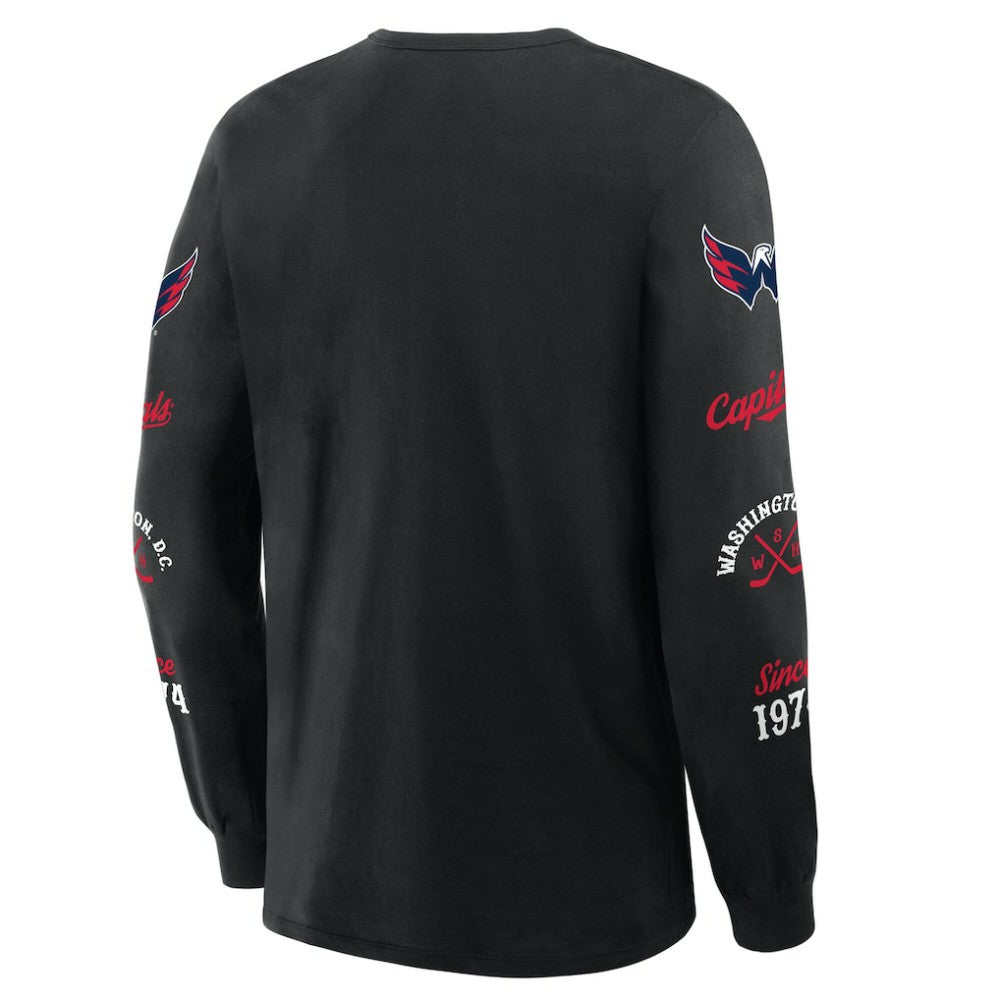 NHL Washington Capitals Fanatics Boxed In Legacy Long Sleeve T-Shirt - Black