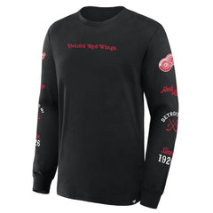NHL Detroit Red Wings Fanatics Boxed In Legacy Long Sleeve T-Shirt - Black