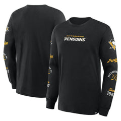 NHL Pittsburgh Penguins Fanatics Boxed In Legacy Long Sleeve T-Shirt - Black