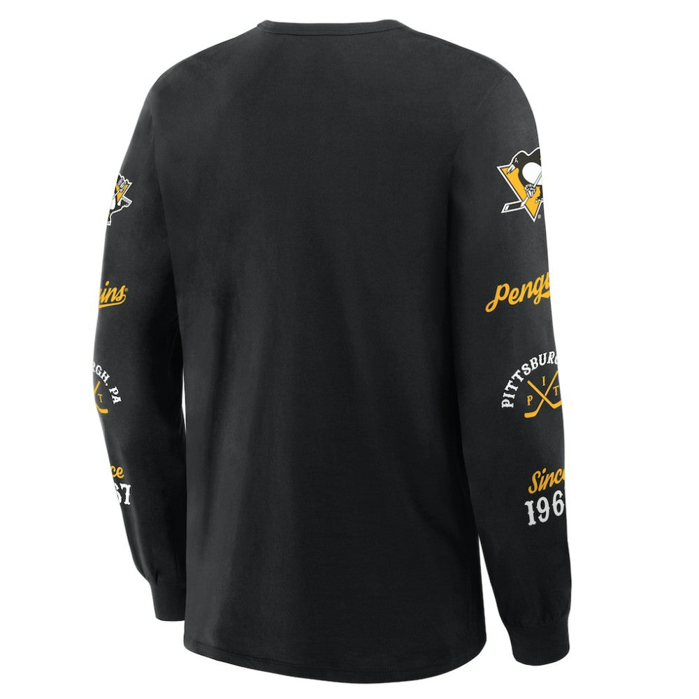NHL Pittsburgh Penguins Fanatics Boxed In Legacy Long Sleeve T-Shirt - Black