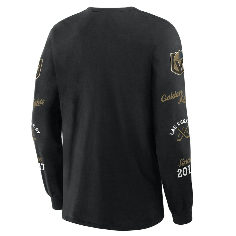 NHL Vegas Golden Knights Fanatics Boxed In Legacy Long Sleeve T-Shirt - Black