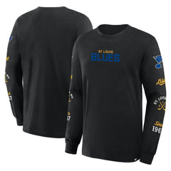 NHL St. Louis Blues Fanatics Boxed In Legacy Long Sleeve T-Shirt - Black