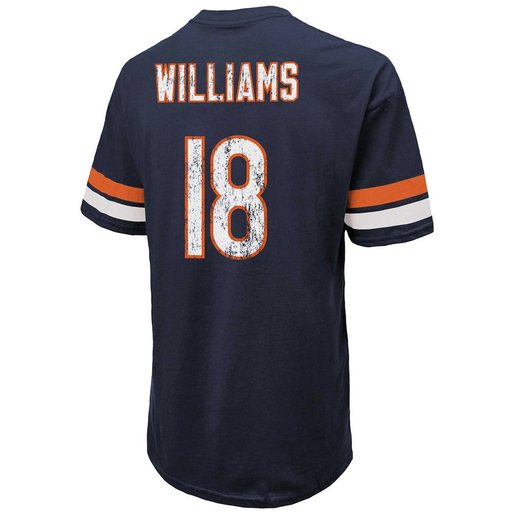 Caleb Williams Chicago Bears Majestic Threads Name & Number Oversize Fit T-Shirt Navy