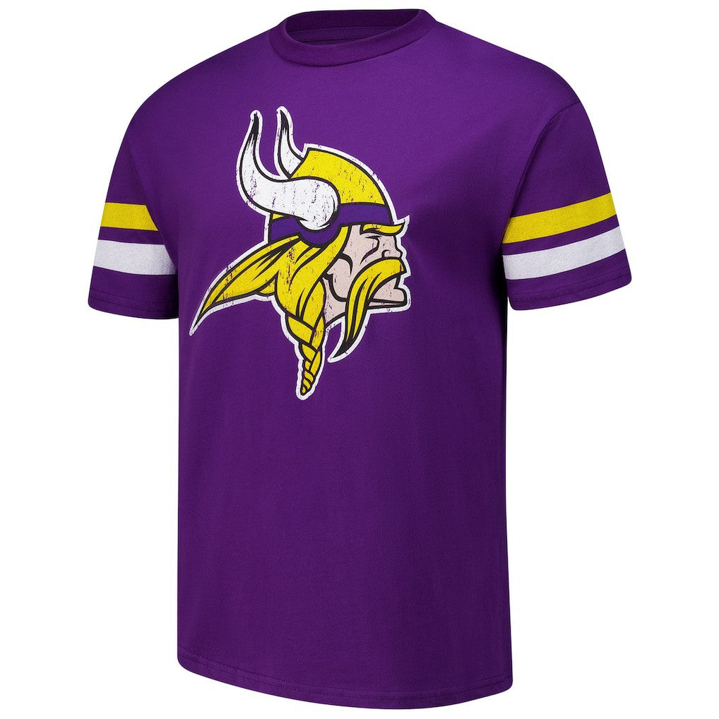 J.J. McCarthy Minnesota Vikings Majestic Threads Name & Number Oversized Fit T-Shirt Purple