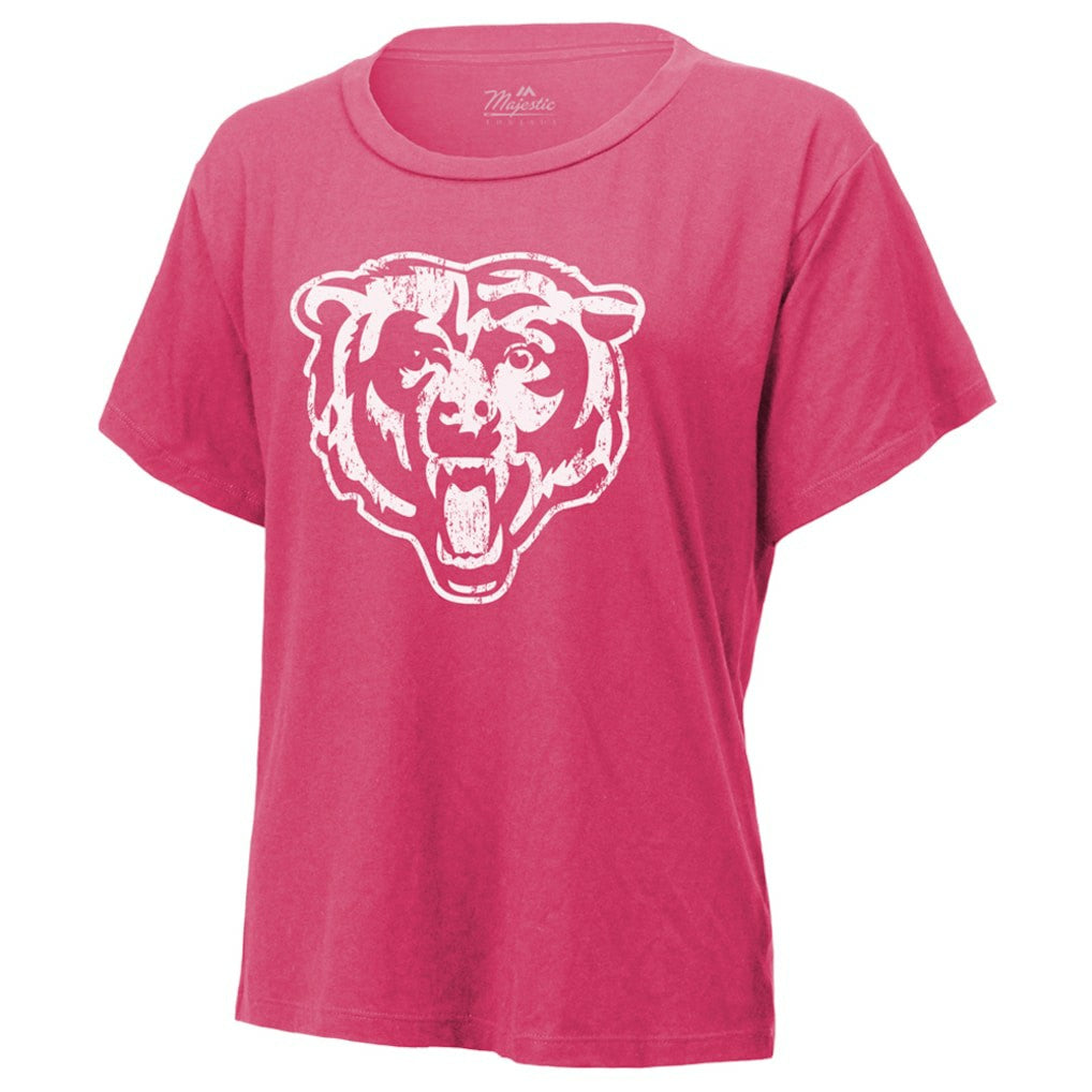 Caleb Williams Chicago Bears Majestic Threads Women's Name & Number T-Shirt Pink