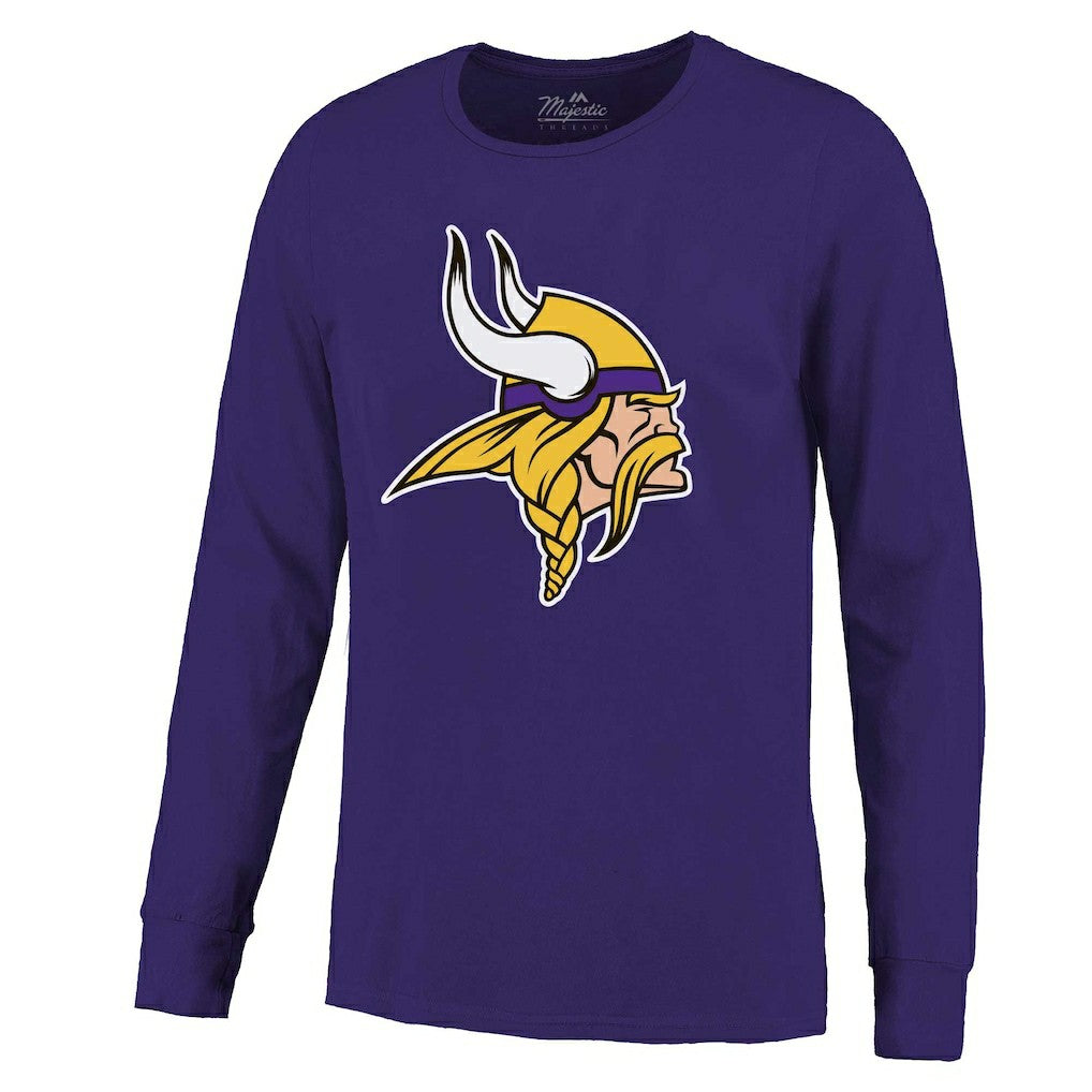 J.J. McCarthy Minnesota Vikings Majestic Threads Name & Number Long Sleeve T-Shirt Purple