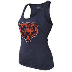 Caleb Williams Chicago Bears Majestic Threads Women's Name & Number Tri-Blend Scoop Neck Tank Top Navy