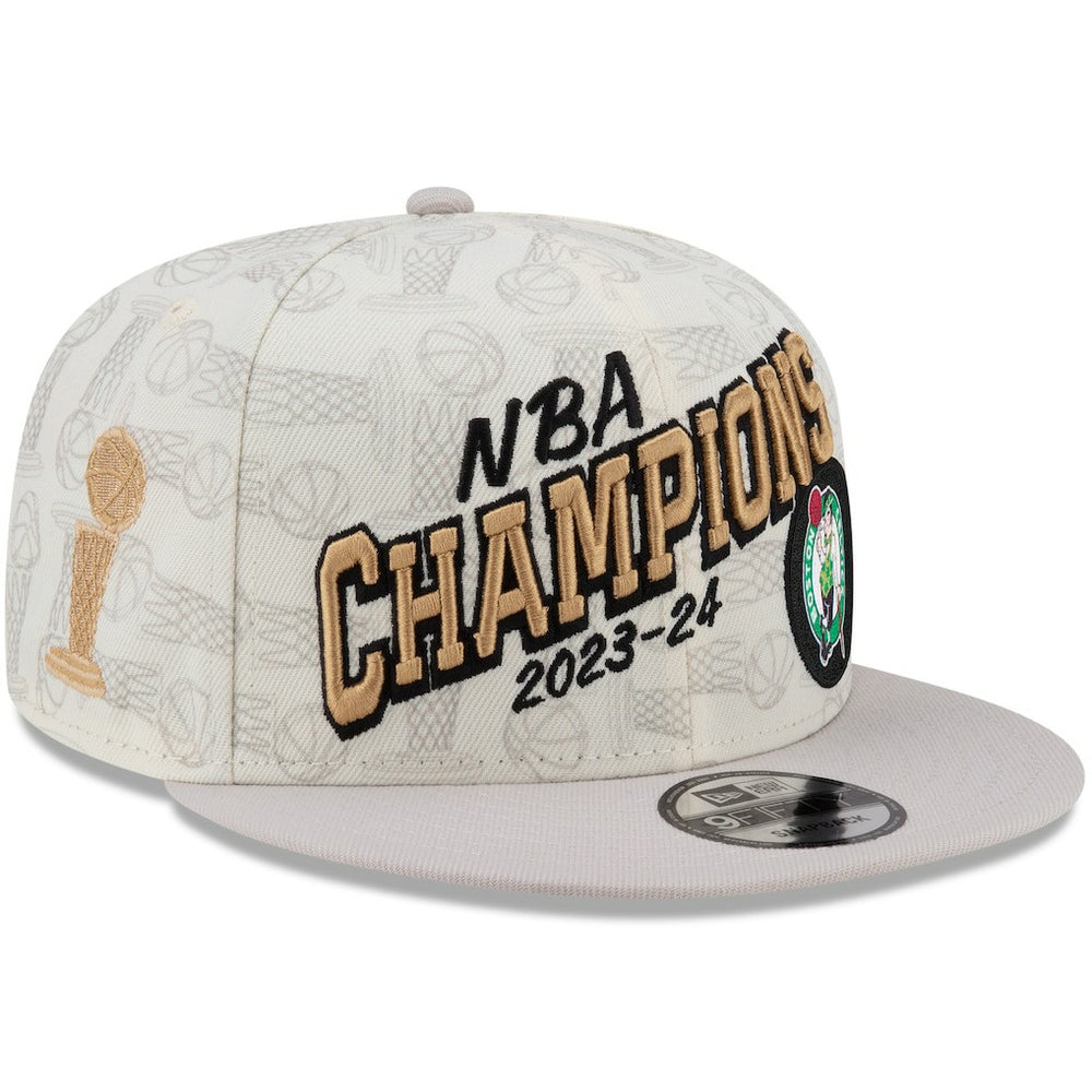 Boston Celtics 2024 NBA Finals Champions Locker Room 9FIFTY Snapback Hat Cream