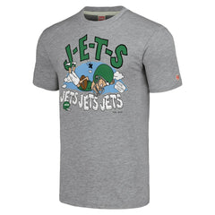New York Jets NFL x Homage x Beavis and Butt-Head Unisex Tri-Blend T-Shirt – Gray