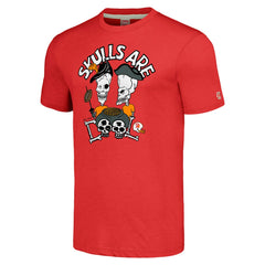 Tampa Bay Buccaneers NFL x Homage x Beavis and Butt-Head Unisex Tri-Blend T-Shirt – Red