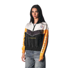 Pittsburgh Steelers The Wild Collective Women's 1/4 Zip Track Jacket Black