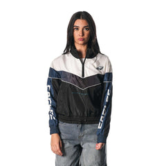 Philadelphia Eagles The Wild Collective Women's 1/4 Zip Track Jacket Black