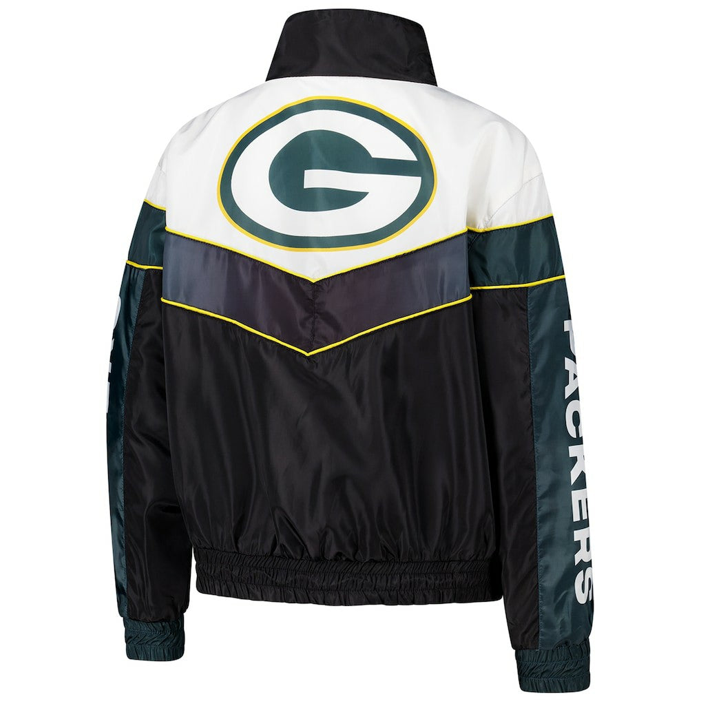 Green Bay Packers The Wild Collective Women's 1/4 Zip Track Jacket Green