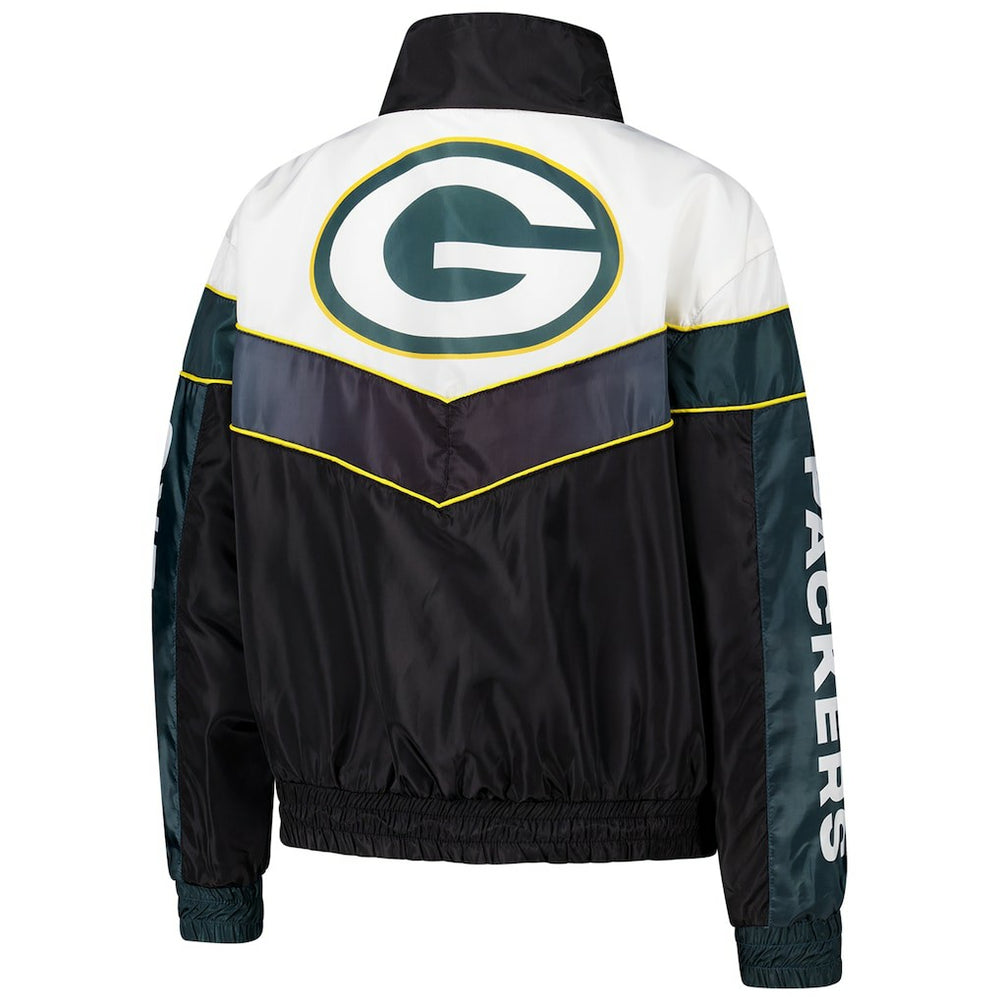 Green Bay Packers The Wild Collective Women's 1/4 Zip Track Jacket Green
