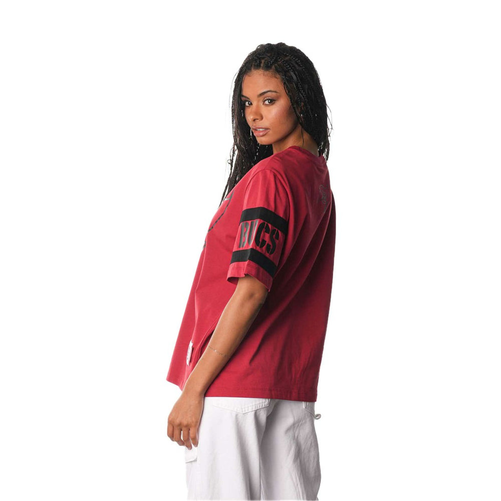 Tampa Bay Buccaneers The Wild Collective Women's Drop Shoulder T-Shirt Red
