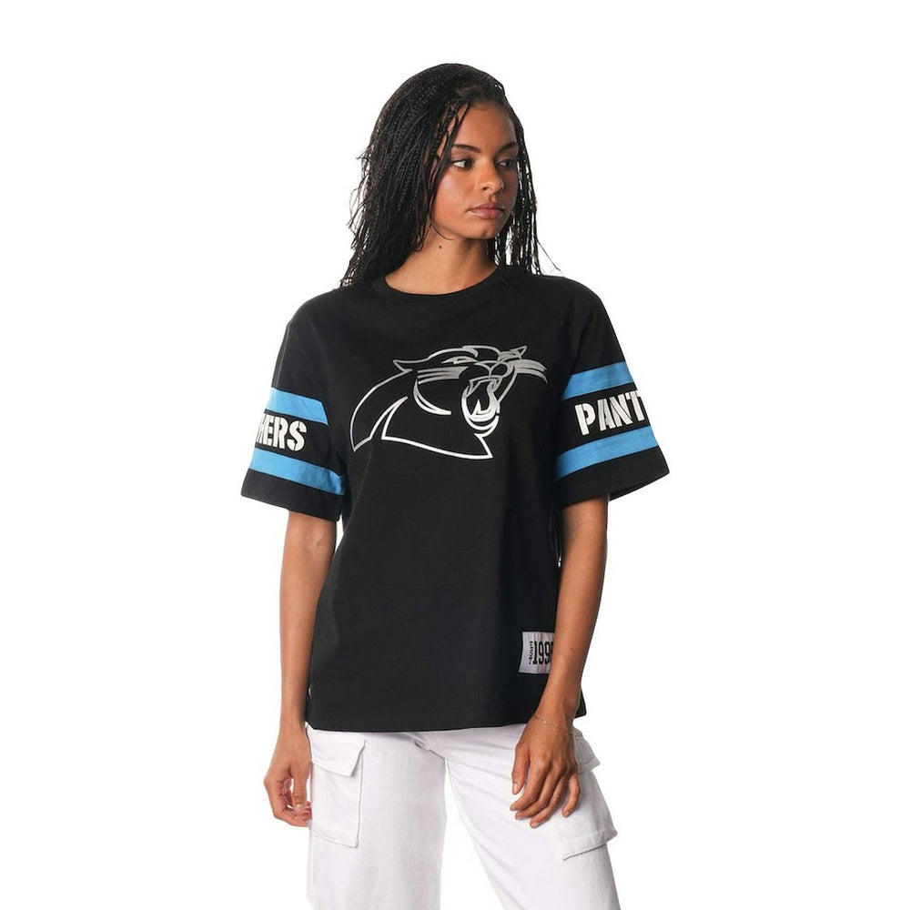 Carolina Panthers The Wild Collective Women's Drop Shoulder T-Shirt Black