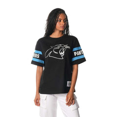 Carolina Panthers The Wild Collective Women's Drop Shoulder T-Shirt Black