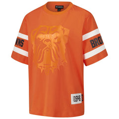 Cleveland Browns The Wild Collective Women's Drop Shoulder T-Shirt Orange
