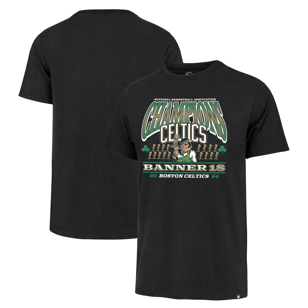 Boston Celtics '47 18-Time NBA Finals Champions Banner Franklin T-Shirt Black