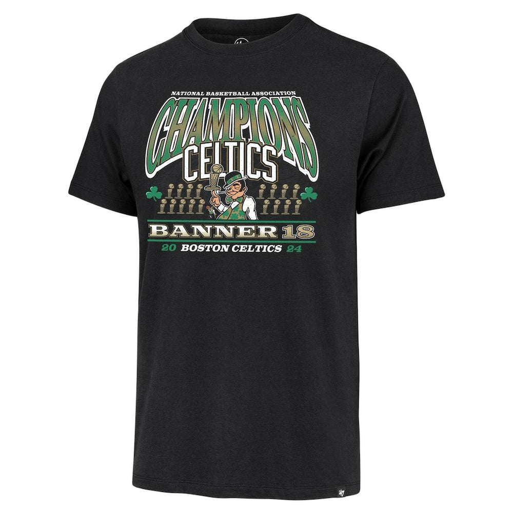 Boston Celtics '47 18-Time NBA Finals Champions Banner Franklin T-Shirt Black