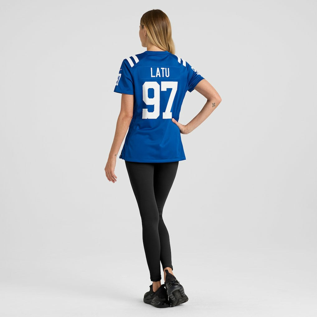 Laiatu Latu Indianapolis Colts Women's Game Jersey Royal