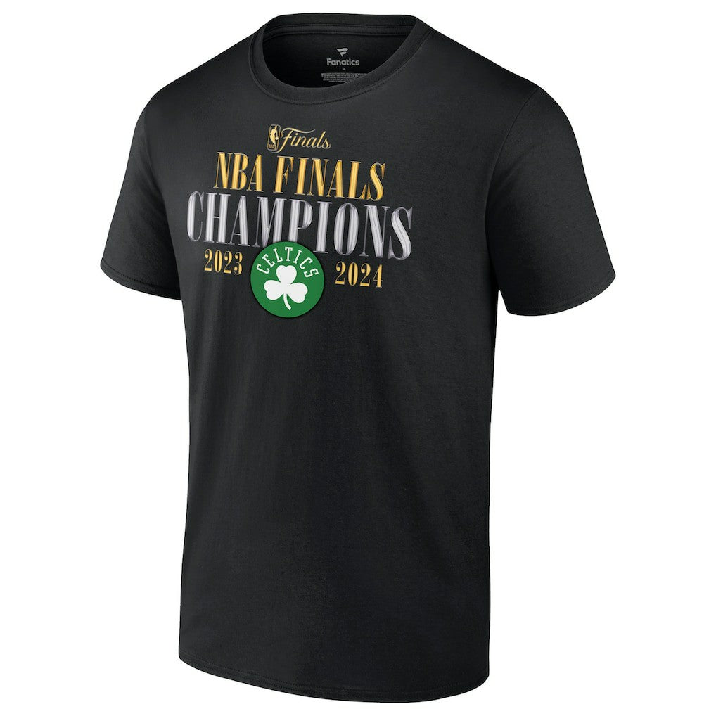 Boston Celtics 2024 NBA Finals Champions Big & Tall Fade Away Jumper Roster Signature T-Shirt Black