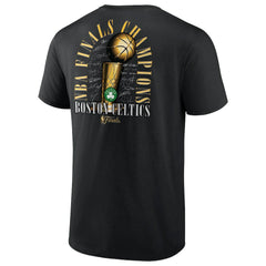 Boston Celtics 2024 NBA Finals Champions Big & Tall Fade Away Jumper Roster Signature T-Shirt Black