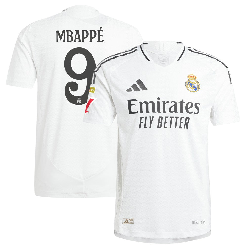 Kylian Mbappé Real Madrid 2024/25 Home Player Jersey White