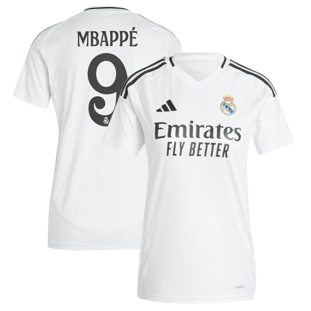 Kylian Mbappé Real Madrid Women's 2024/25 Home Replica Player Jersey White