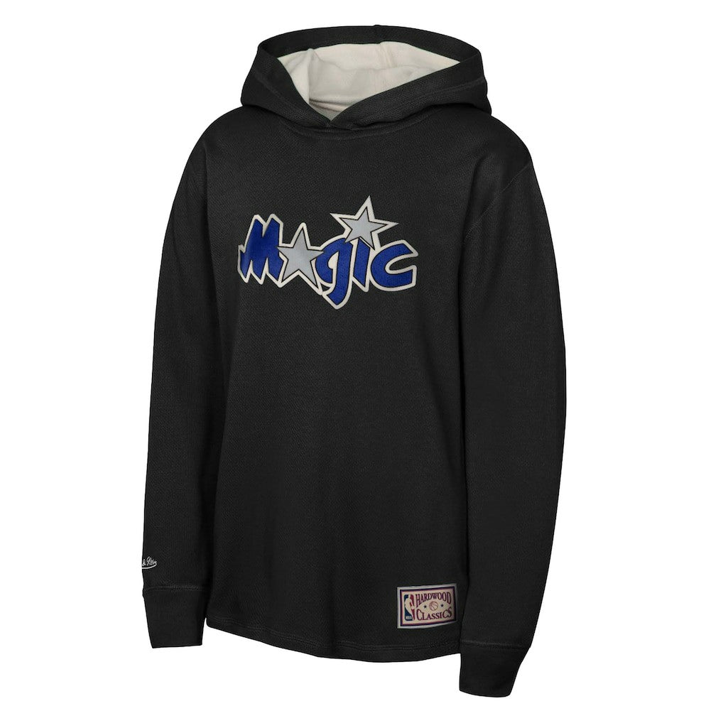 Orlando Magic Youth Hardwood Classics Lightweight Thermal Long Sleeve Hoodie T-Shirt Black