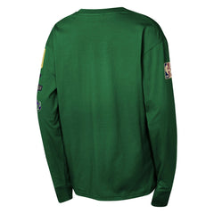 Milwaukee Bucks Youth Hardwood Classics All Over Long Sleeve T-Shirt Hunter Green
