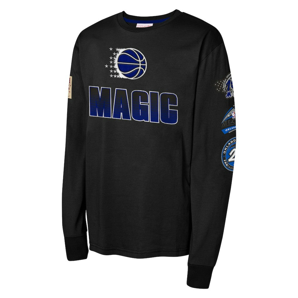 Orlando Magic Youth Hardwood Classics All Over Long Sleeve T-Shirt Black