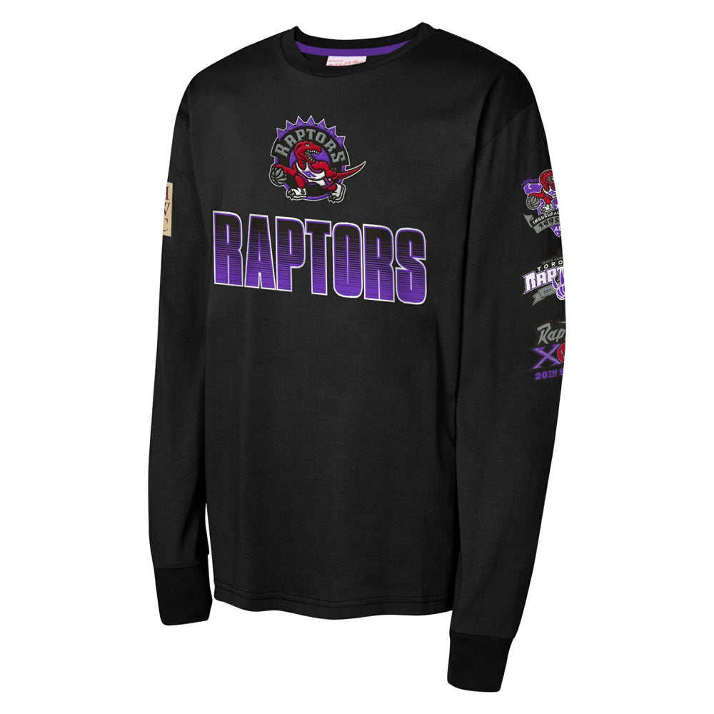 Toronto Raptors Youth Hardwood Classics All Over Long Sleeve T-Shirt Black