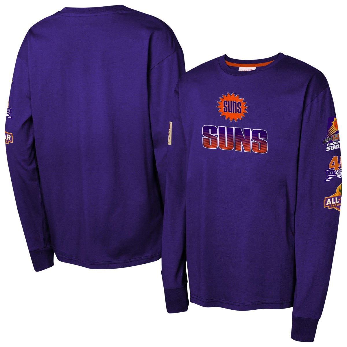 Phoenix Suns Youth Hardwood Classics All Over Long Sleeve T-Shirt Purple