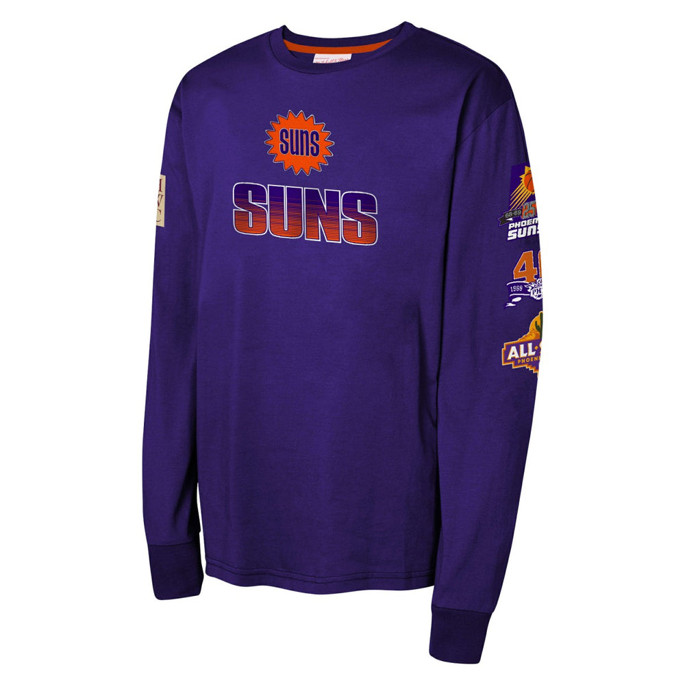 Phoenix Suns Youth Hardwood Classics All Over Long Sleeve T-Shirt Purple
