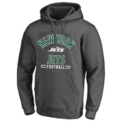 New York Jets Big & Tall Pullover Hoodie Heather Charcoal