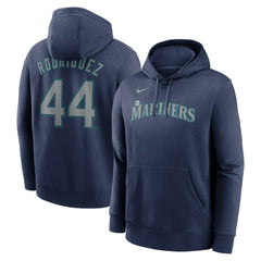 Julio Rodríguez Seattle Mariners Nike Player Name & Number Club Fleece Pullover Hoodie - Navy Hoodies