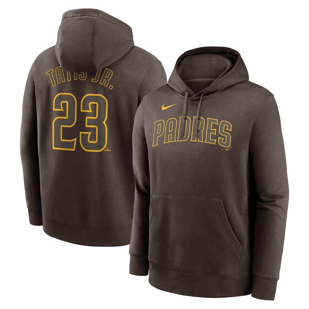 Fernando Tatis Jr. San Diego Padres Nike Player Name & Number Club Fleece Pullover Hoodie - Brown Hoodies
