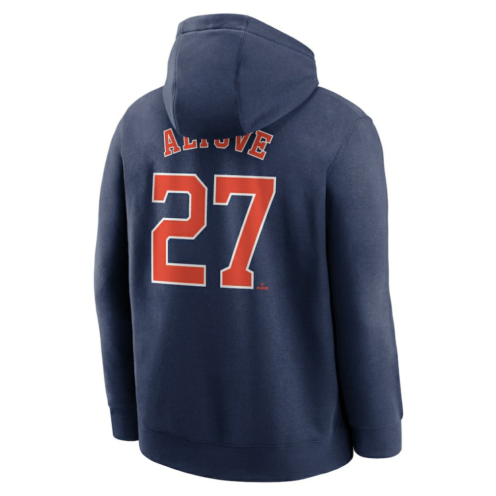 Jose Altuve Houston Astros Nike Player Name & Number Club Fleece Pullover Hoodie - Navy Hoodies