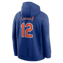 Francisco Lindor New York Mets Nike Player Name & Number Club Pullover Hoodie - Royal Hoodies